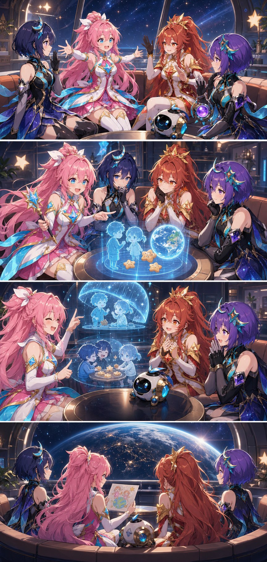 ASTRA shares stories from Earth with LUNARA, SOLARA, and VESPER