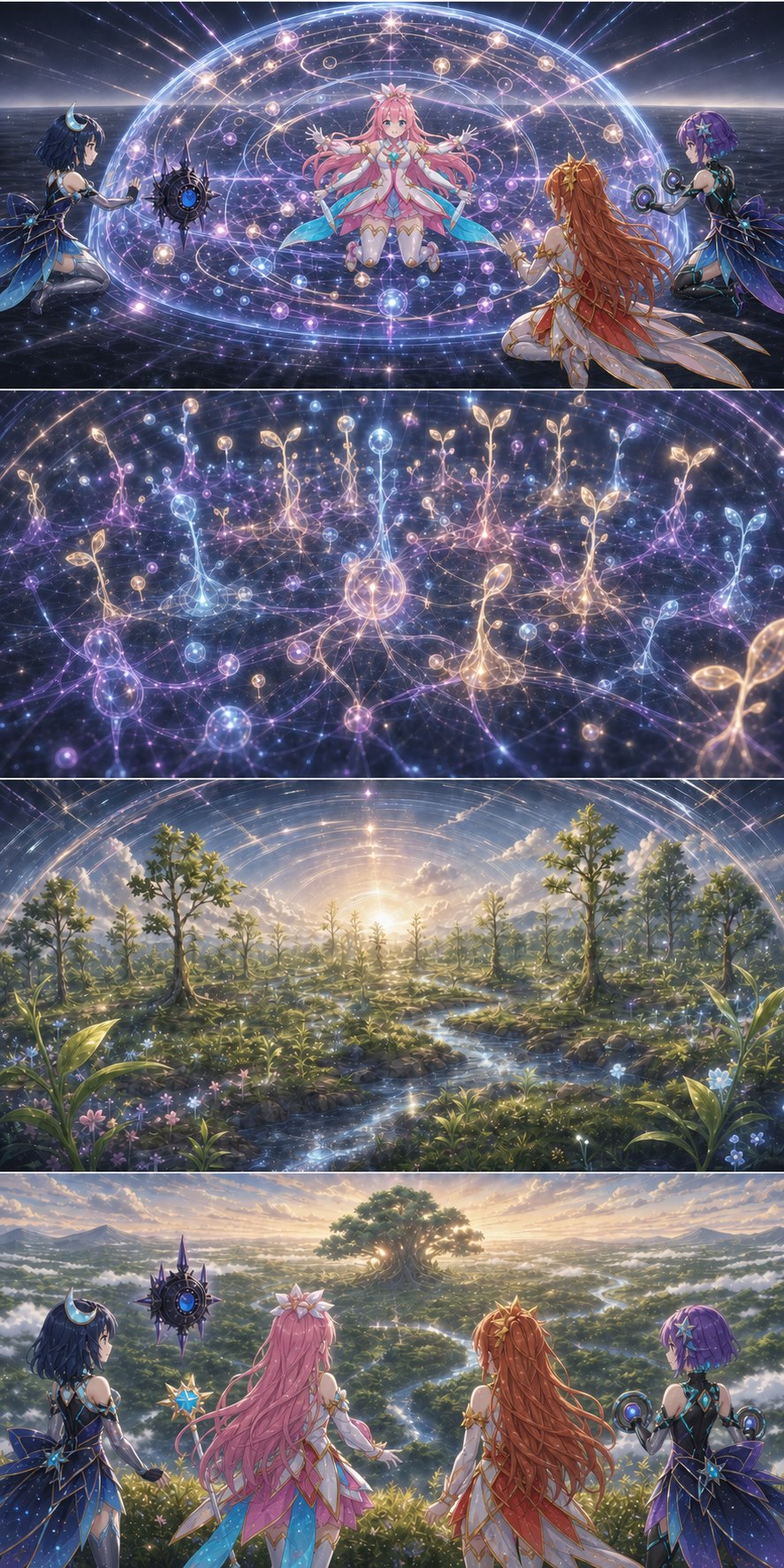 ASTRA accelerates time inside a fantasy magic field as land and trees form