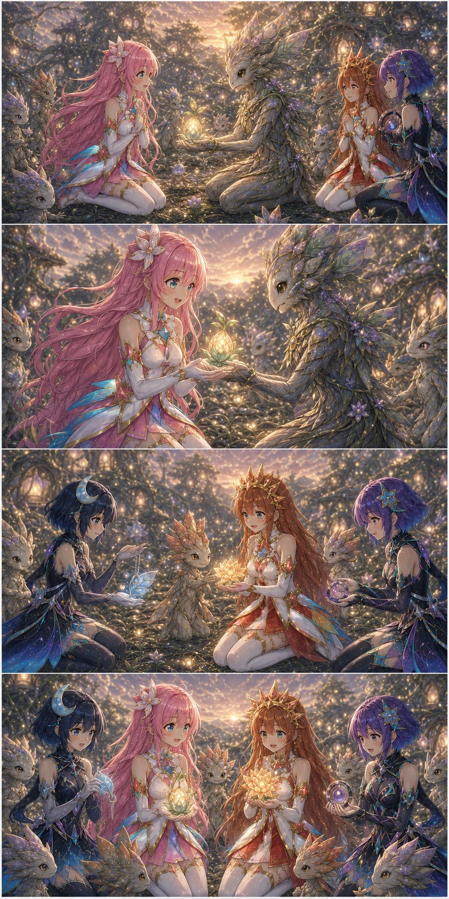 The botanical villagers give ASTRA and each companion a unique farewell gift