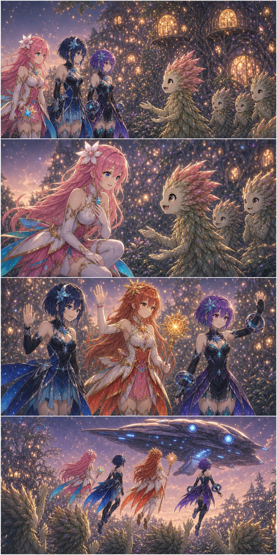 The botanical villagers promise to protect their world as ASTRA and her friends return home