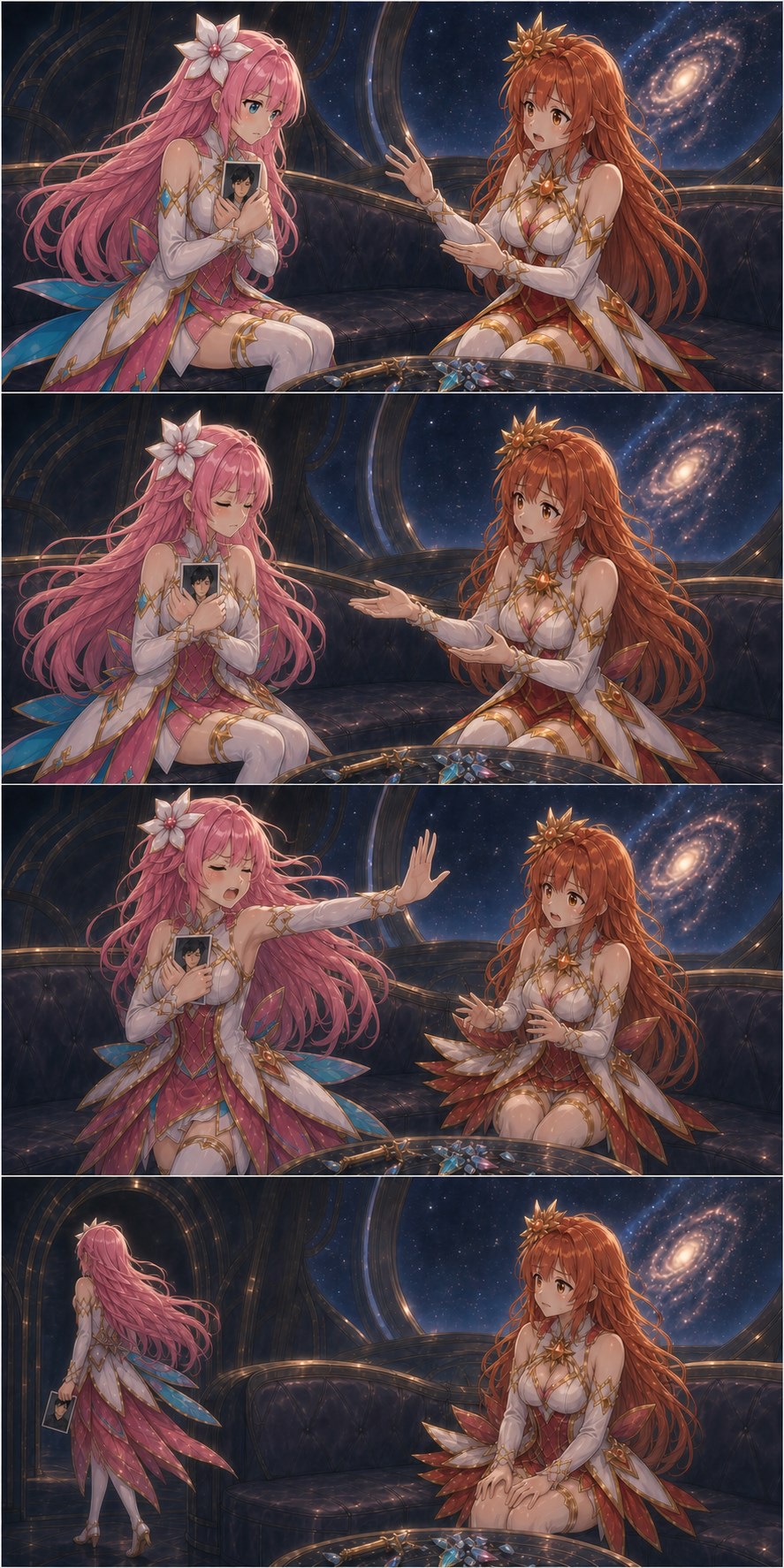SOLARA asks about the photograph and ASTRA angrily leaves