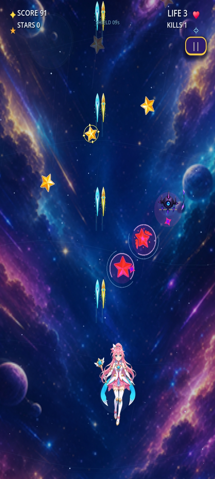 STAR-EATING GIRL gameplay screen